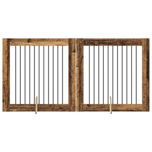 vidaXL &Scaron;unų vartai su stovais 2 pcs Sendintos medienos 100 x 100 cm