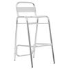 vidaXL Viena ant kitos sudedamos baro taburetės, 2vnt., aliuminis