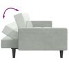 vidaXL Dvivietė sofa-lova su pakoja, &scaron;viesiai pilkos spalvos, aksomas