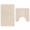 vidaXL Antisklidus vonios kilimėlių rinkinys 2 pcs Kreminė PP