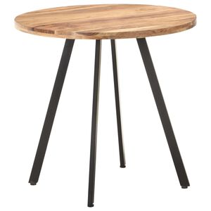 vidaXL Valgomojo stalas, 80cm, akacijos medienos masyvas