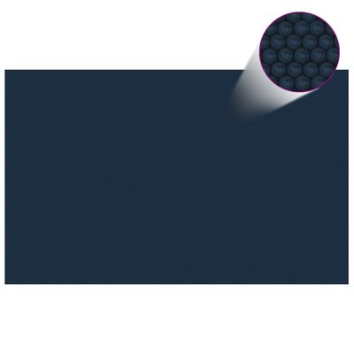 vidaXL Saulę sugerianti baseino plėvelė, juoda/mėlyna, 800x500cm, PE