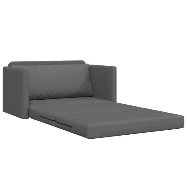 vidaXL Sulankstomas Sofas-Lova Tamsiai pilka 124 x 71 x 78 cm audinys