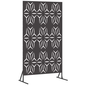 vidaXL Privatumo žaliuzės 100 x 50 x 180 cm Plienas Juoda