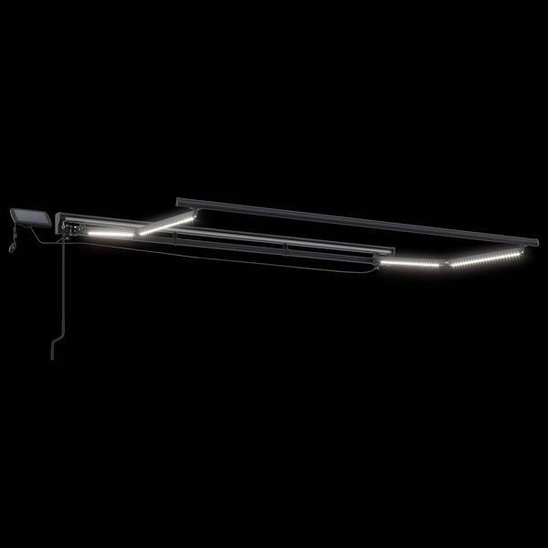 vidaXL Rankinis markizės rėmas su LED Antracitas 3 x 2 m Aliuminis