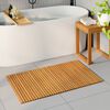 vidaXL Badematte Paprastas Ruda 100 x 60 cm Medis