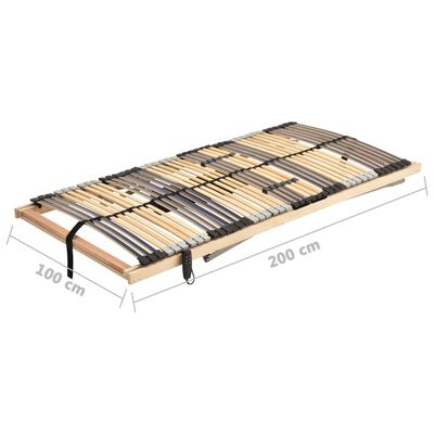 vidaXL Elektrinės grotelės lovai su 42 lentjuostėmis, 100x200cm