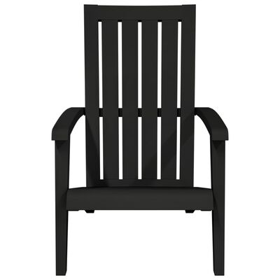 vidaXL Sodo Adirondack kėdė, juodos spalvos, polipropilenas