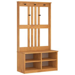 vidaXL salės medis "SANDNES" 87x40x159,5 pu&scaron;ies masyvo