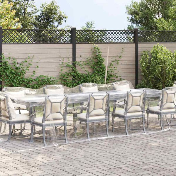 vidaXL Skaidrus brezentas su kilpomis 3x8 m PVC