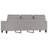vidaXL Trivietė sofa, &scaron;viesiai pilkos spalvos, 180cm, audinys