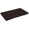 vidaXL Stalvir&scaron;is, tamsiai rudas, 100x60x(2-6) cm, ąžuolo masyvas