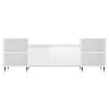 vidaXL Televizoriaus spintelė, balta, 160x35x55cm, mediena, blizgi
