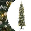 vidaXL Dirbtinis lieknas Kalėdų medis su 300 LED Žalia ir balta 210 cm