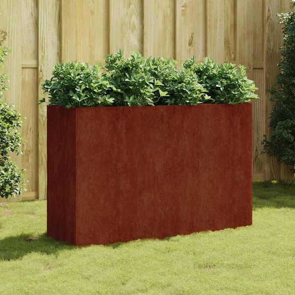 vidaXL Auk&scaron;tas sodo lovelis, 120x40x80cm, Corten plienas