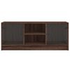 vidaXL TV spintelė su stiklinėmis durelėmis, ruda ąžuolo, 102x37x42cm