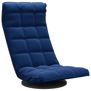 vidaXL Ant grindų pastatoma pasukama kėdė, mėlynos spalvos, aksomas