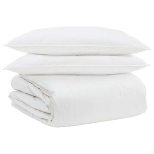 vidaXL Antklodžių rinkinys su pagalve 3 pcs Balta Plunksna