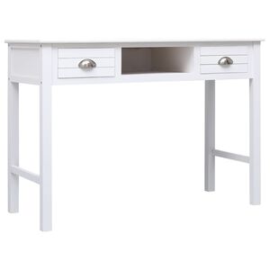 vidaXL Ra&scaron;omasis stalas, baltas, 108x45x76cm, paulovnijos masyvas