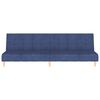 vidaXL Dvivietė sofa-lova su pakoja, mėlynos spalvos, audinys