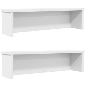 vidaXL Virtuvės lentynos, sukraunamos, 2 vnt., baltas, 50x15x16cm