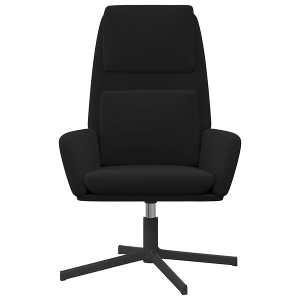 vidaXL Poilsio kėdė, juodos spalvos, aksomas