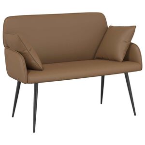 vidaXL Dvivietė sofa su metalinėmis kojelėmis 2 vietos Kapučino