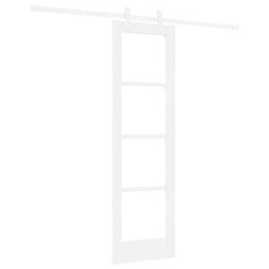 vidaXL Slankios durys 61 x 198,5 cm Tvirtos pu&scaron;ies mediena ir stiklas