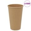 vidaXL Popieriniai kavos puodeliai, 1000vnt., 16oz, 400ml, ruda