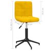vidaXL Pasukama valgomojo kėdė, garstyčių geltonos, aksomas