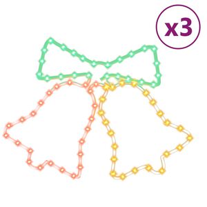 vidaXL Kalėdinės dekoracijos varpeliai su 72 LED, 3vnt., 50x56cm