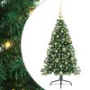 vidaXL Dirbtinis prie&scaron;&scaron;ventinis eglutė su &scaron;viesomis Žalia 120 cm PVC