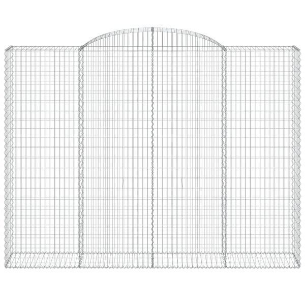 vidaXL Išlenkti gabiono krepšiai, 5vnt., 300x50x220/240cm, geležis