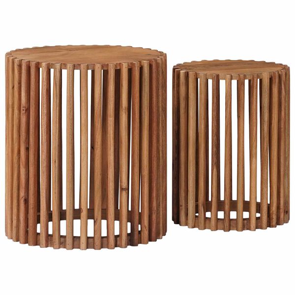 vidaXL &Scaron;oninių staliukų komplektas su saugykla Ruda 40 x 40 x 45 cm