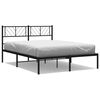 vidaXL Metalinis lovos rėmas su galvūgaliu, juodos spalvos, 140x190cm