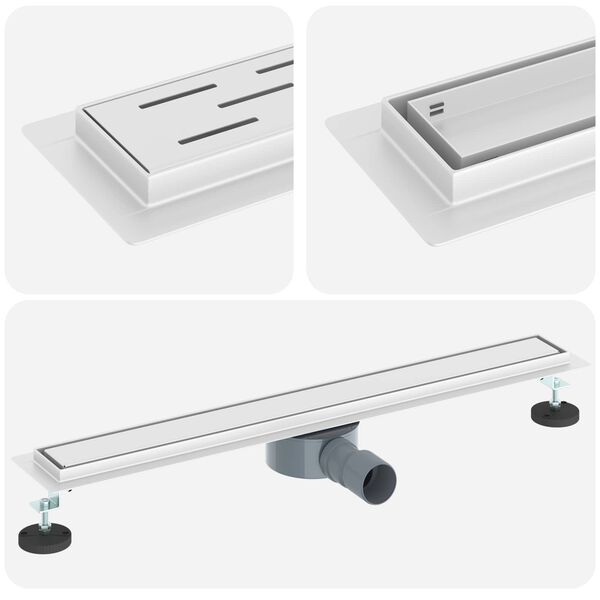 vidaXL Du&scaron;o nuotekų 2-in-1 su 360&deg; sifonu Sidabro 70 cm