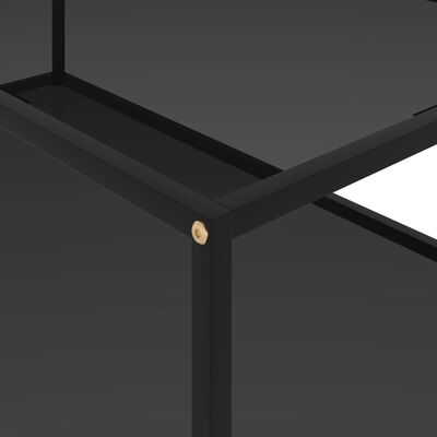 vidaXL Kavos staliukas, juodas, 120x60x35cm, grūdintas stiklas