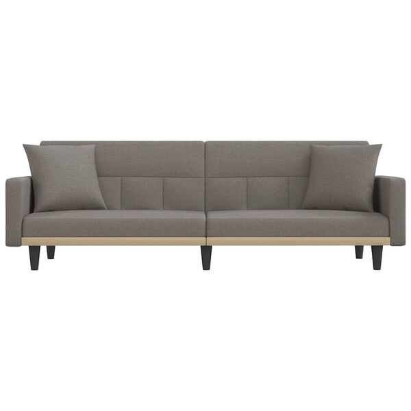 vidaXL Sofa-lova su pagalvėlėmis, taupe spalvos, audinys