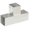 vidaXL Stulpo sujungimas, 91x91mm, galvanizuotas metalas, T formos
