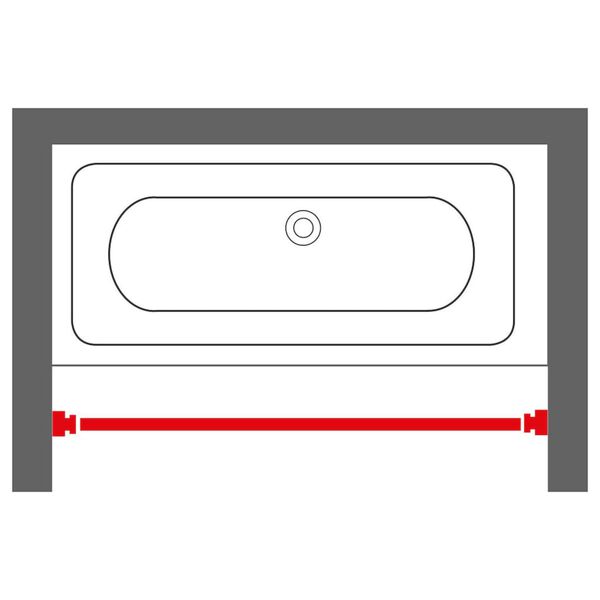 Sealskin Teleskopinis karnizas dušo užuolaidai, baltas, 125–220cm