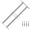 vidaXL Langų groteles 500-650 mm Galvanizuotas plienas Sidabrinė