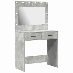 vidaXL Makiažo stalas Betono pilka 78,5 x 41 x 135 cm Apdirbta mediena