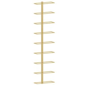 vidaXL Prie sienos montuojamas vyno laikiklis, auksinis, geležis