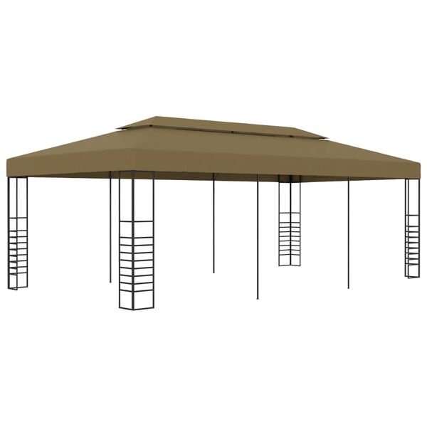 vidaXL Pavėsinė-palapinė, taupe spalvos, 6x3x2,7m, 180g/m²