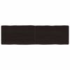 vidaXL Stalvir&scaron;is, tamsiai ruda, 140x40x(2-6) cm, medienos masyvas