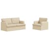 vidaXL Sofa 2 pcs Kreminė 162 x 80 x 85 cm audinys