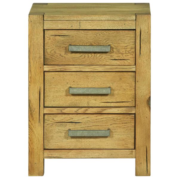 vidaXL Naktinė spintelė su 3 stalčiais, 40x30x54cm, ažuolo mediena