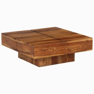 vidaXL Kavos staliukas, 80x80x30cm, akacijos medienos masyvas