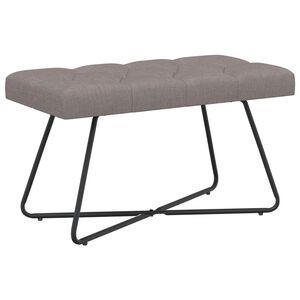 vidaXL Suoliukas su mygtukų įsiuvais Taupe 80 x 40 x 46 cm Audinys
