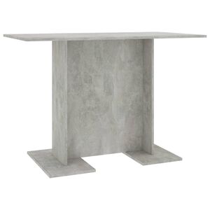 vidaXL Valgomojo stalas, betono pilkos, 110x60x75 cm, apdirbta mediena